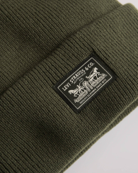 Вязаная шапка-бини Levi's с логотипом 1160301552 (Зеленый One size)