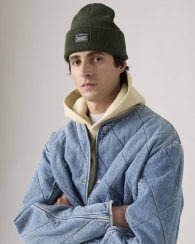 Вязаная шапка-бини Levi's с логотипом 1160301552 (Зеленый One size)