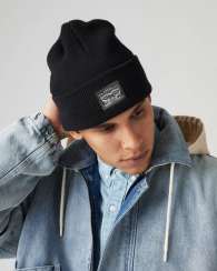 Вязаная шапка-бини Levi's с логотипом 1160302008 (Черный One size)