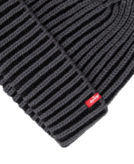 Вязаная шапка бини Levi's с логотипом 1161243121 (Серый One size)