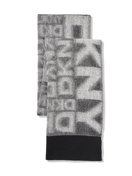Двусторонний шарф DKNY с логотипом 1159842800 (Черный/Белый One size)