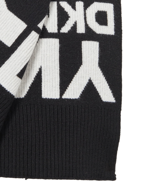 Двусторонний шарф DKNY с логотипом 1159842800 (Черный/Белый One size)