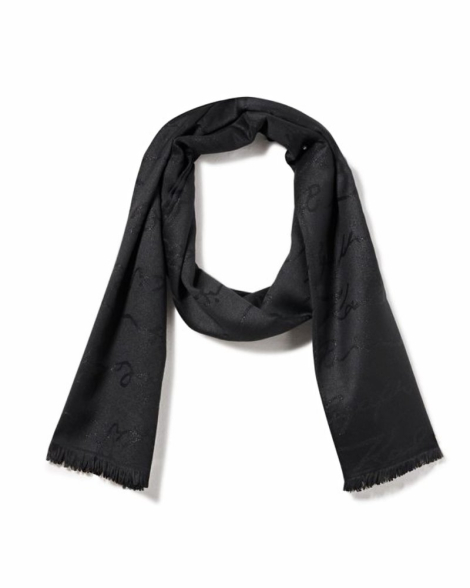 Женский шарф Karl Lagerfeld Paris с блестящим узором 1159850761 (Черный One size)