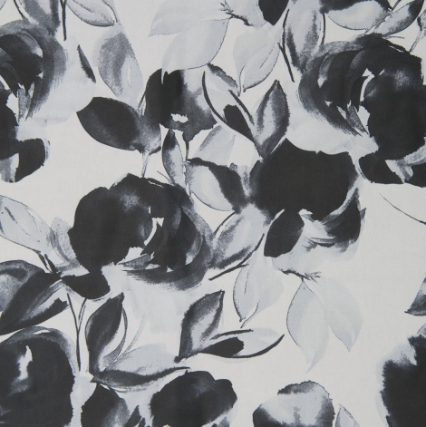 Легкий шарф из шифона Calvin Klein с цветочным узором 1159852297 (Черный/Серый One size)