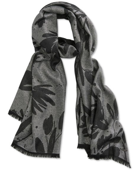 Стильный шарф Calvin Klein с бахромой 1159852847 (Черный One size)