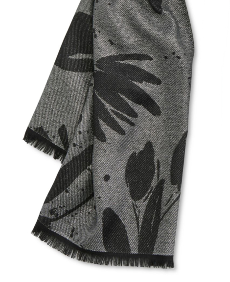 Стильный шарф Calvin Klein с бахромой 1159852847 (Черный One size)