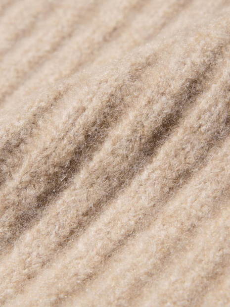 В'язаний шарф з капюшоном UNIQLO в рубчик 1159854568 (Бежевий One size)