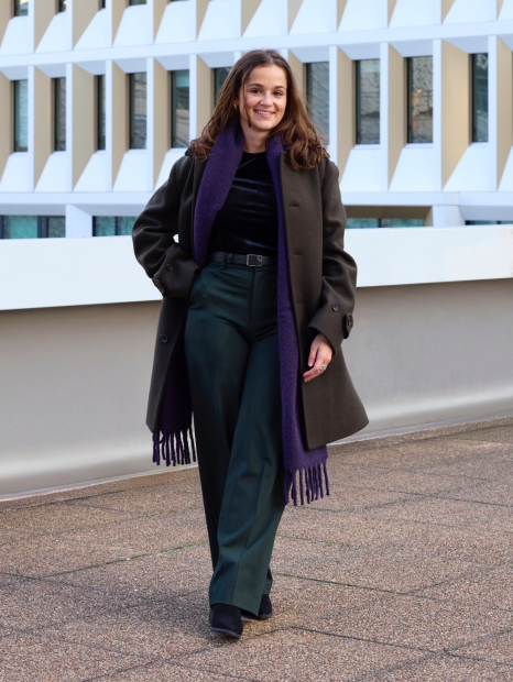 Теплий шарф Uniqlo Soufflé 1159856509 (Фіолетовий One size)