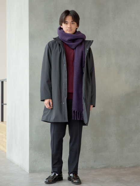 Теплий шарф Uniqlo Soufflé 1159856509 (Фіолетовий One size)