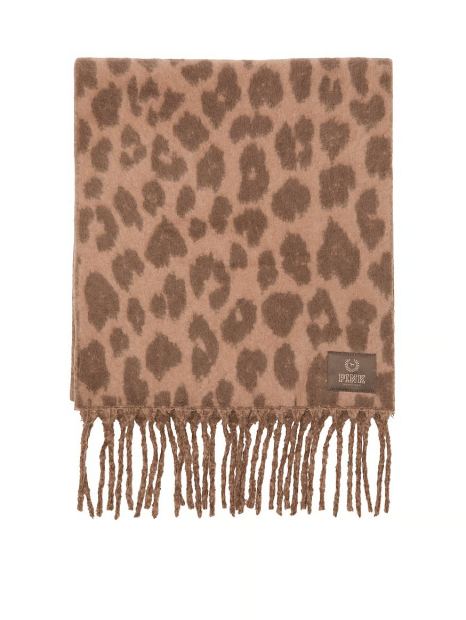 Теплий жіночий шарф Victoria's Secret Pink із принтом 1159858717 (Леопардовий One size)