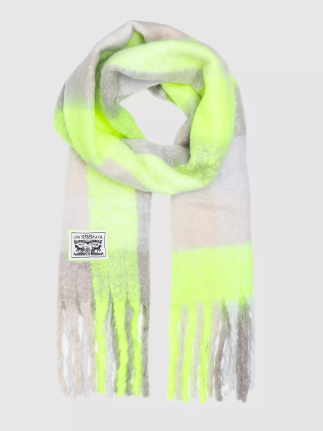Шарф Levi's в клетку 1159858883 (Салатовый One size)