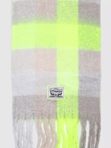 Шарф Levi's в клетку 1159858883 (Салатовый One size)