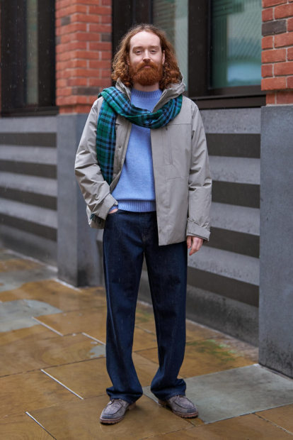 Шарф HEATTECH Uniqlo з принтом у клітку 1159859496 (Зелений One size)