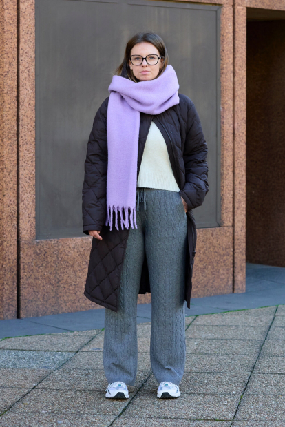 Теплый шарф Uniqlo Soufflé 1159859774 (Сиреневый One size)