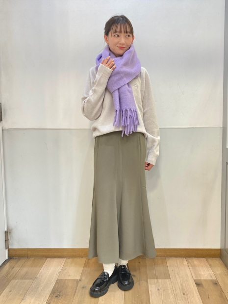 Теплый шарф Uniqlo Soufflé 1159859774 (Сиреневый One size)