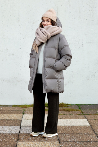 Теплый шарф Uniqlo Soufflé 1159860231 (Бежевый One size)