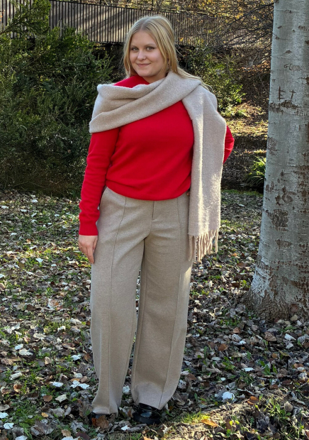 Теплый шарф Uniqlo Soufflé 1159860231 (Бежевый One size)