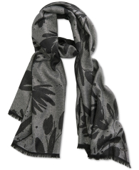 Стильный шарф Calvin Klein с бахромой 1159852847 (Черный One size)