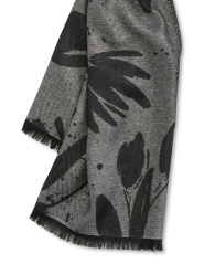 Стильный шарф Calvin Klein с бахромой 1159852847 (Черный One size)