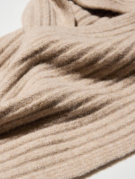 В'язаний шарф з капюшоном UNIQLO в рубчик 1159854568 (Бежевий One size)