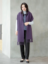 Теплий шарф Uniqlo Soufflé 1159856509 (Фіолетовий One size)