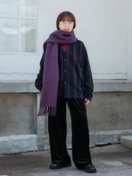 Теплий шарф Uniqlo Soufflé 1159856509 (Фіолетовий One size)