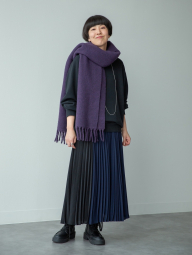 Теплий шарф Uniqlo Soufflé 1159856509 (Фіолетовий One size)