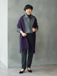 Теплий шарф Uniqlo Soufflé 1159856509 (Фіолетовий One size)