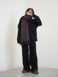 Теплий шарф Uniqlo Soufflé 1159856509 (Фіолетовий One size)