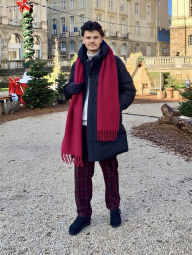 Теплый шарф Uniqlo Souffle 1159857637 (Красный One size)