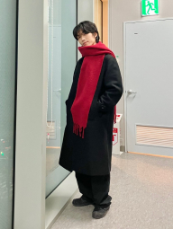 Теплый шарф Uniqlo Souffle 1159857637 (Красный One size)