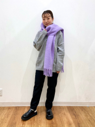 Теплый шарф Uniqlo Soufflé 1159859774 (Сиреневый One size)