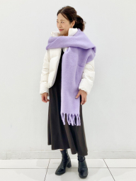 Теплый шарф Uniqlo Soufflé 1159859774 (Сиреневый One size)