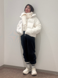 Теплый шарф Uniqlo Soufflé 1159860230 (Молочный One size)