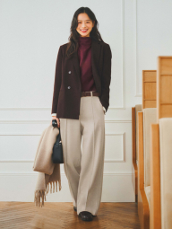 Теплый шарф Uniqlo Soufflé 1159860231 (Бежевый One size)