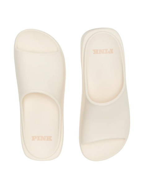 Женские шлепанцы Victorias Secret PINK на платформе 38-39 (7-8 US) 26 см Молочный 1159838917