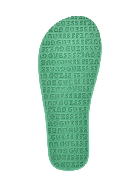 Жіночі шльопанці Guess з логотипом 38,5 (8 US) 24,5 см Зелений 1159840070