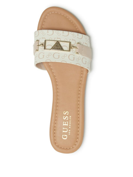 Женские шлепанцы Guess 39,5 (9 US) 26 см Молочный 1159840976