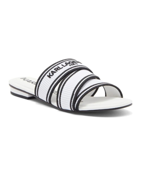 Женские шлепанцы Karl Lagerfeld Paris с логотипом 39 (8,5 US) 25,5 см Белый 1159844842