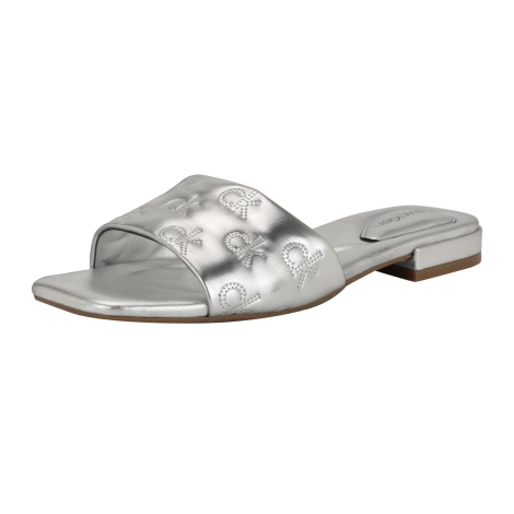 Легкие женские шлепанцы Calvin Klein Traven 37,5 (7,5 US) 24,3 см Серебристый 1159845192