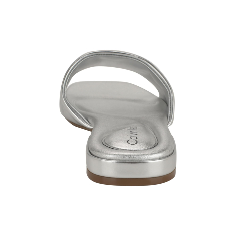 Легкие женские шлепанцы Calvin Klein Traven 37,5 (7,5 US) 24,3 см Серебристый 1159845192
