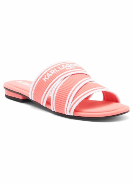 Женские шлепанцы Karl Lagerfeld Paris с логотипом 41 (10 US) 26,5 см Розовый 1159845460