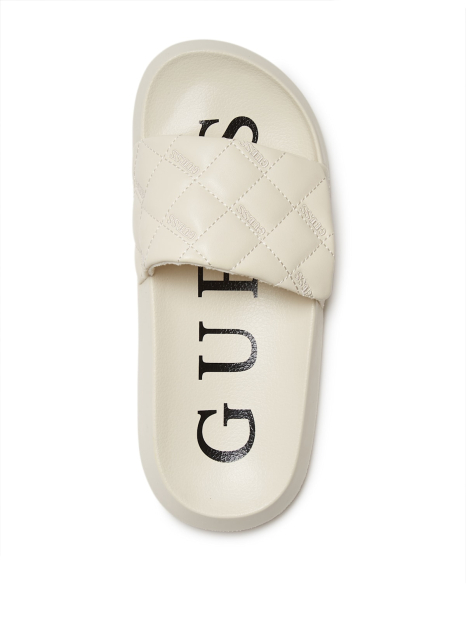 Жіночі стьобані шльопанці Pearlin Guess 37,5 (7 US) 24,5 см Молочний 1159845948