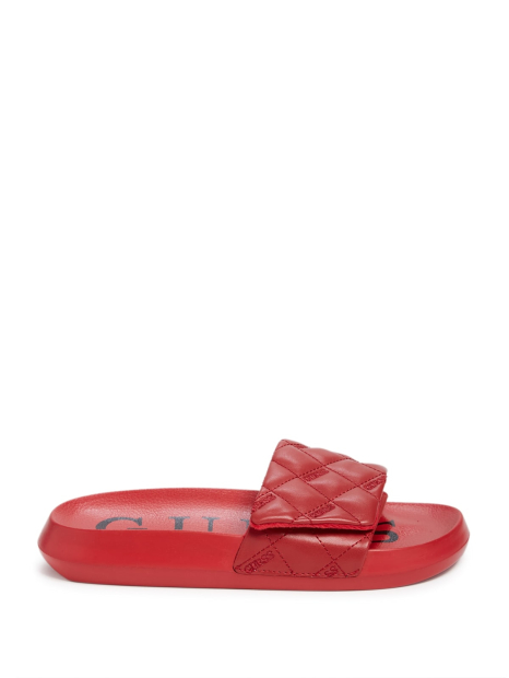 Женские стеганые шлепанцы Guess Pearlin 39,5 (9 US) 26,5 см Красный 1159846174