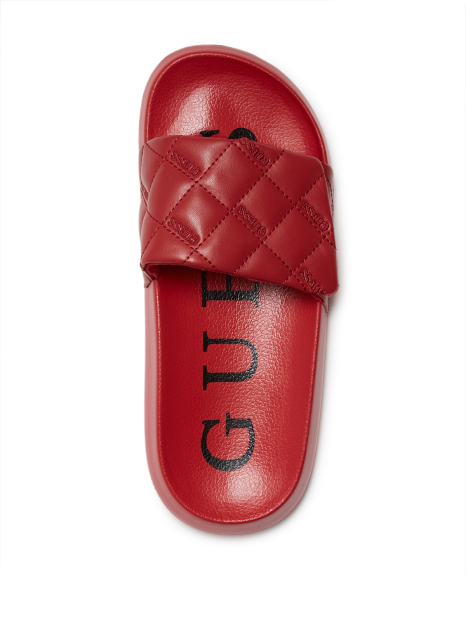 Женские стеганые шлепанцы Guess Pearlin 39,5 (9 US) 26,5 см Красный 1159846174