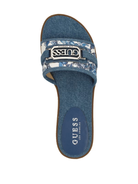 Женские шлепанцы Guess 39,5 (9 US) 26 см Синий 1159851900