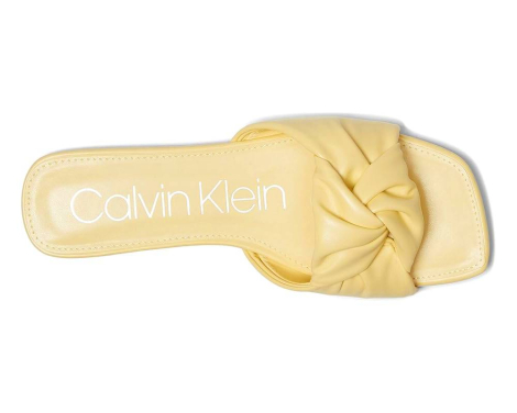 Шльопанці жіночі Calvin Klein з екошкіри 39 (8,5 US) 25,5 см Жовтий 1159852545