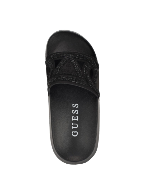 Женские шлепанцы Guess со стразами 38,5 (8 US) 25,7 см Черный 1159865014