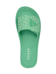 Жіночі шльопанці Guess з логотипом 38,5 (8 US) 24,5 см Зелений 1159840070