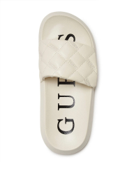 Женские стеганые шлепанцы Guess Pearlin 39,5 (9 US) 26 см Молочный 1159844340